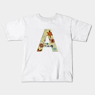 Monogram letter A Kids T-Shirt